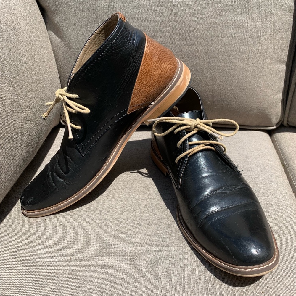 Steve Madden Leather Tie Up Boots - 11